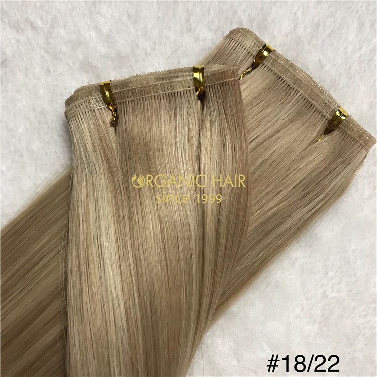 Human full cuticle #18/22 piano color flat wefts  X211